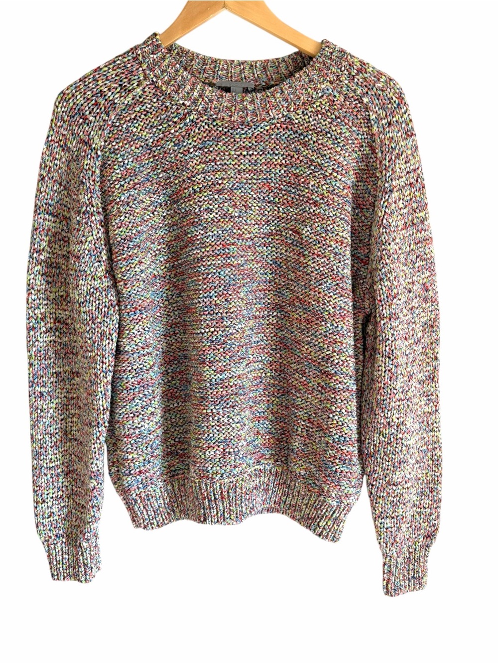 COS Multicolor Knit Cotton Crewneck Sweater Size Large